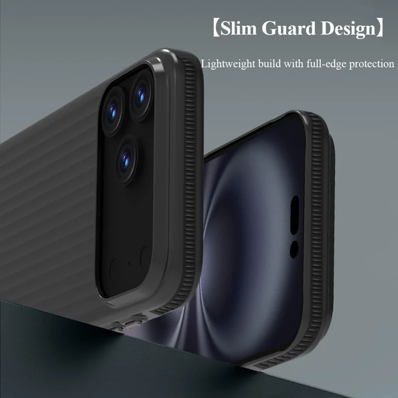 LEREACH TOC Series for iPhone 17 Pro Max Case Flowing Grid PC Phone Cover - Black