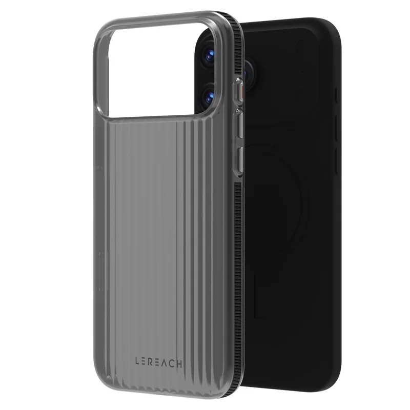 LEREACH TOC Series for iPhone 17 Pro Max Case Flowing Grid PC Phone Cover - Black
