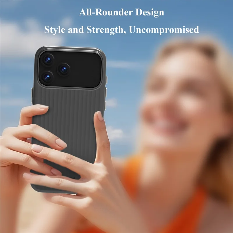LEREACH TOC Series for iPhone 17 Pro Max Case Flowing Grid PC Phone Cover - Black