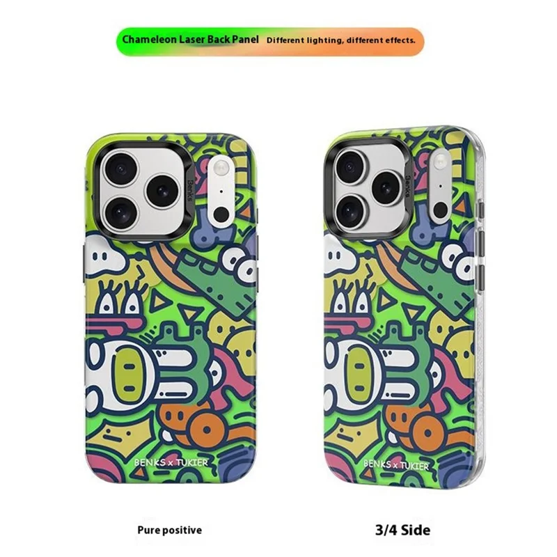 BENKS D1 for iPhone 17 Pro Max Magnetic Case Cartoon Pattern TPU TPE PC Phone Cover Compatible with MagSafe - Fantasy World