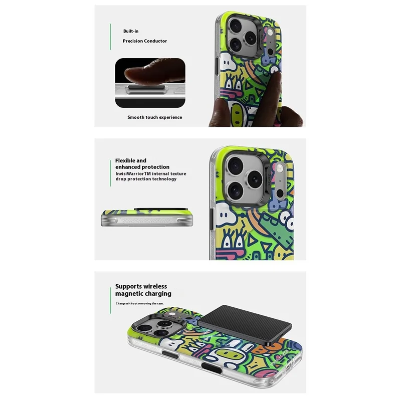 BENKS D1 for iPhone 17 Pro Max Magnetic Case Cartoon Pattern TPU TPE PC Phone Cover Compatible with MagSafe - Fantasy World