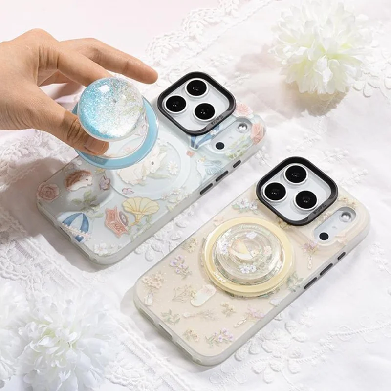 BENKS D1 for iPhone 17 Pro Magnetic Case Garden Series TPU TPE PC Phone Cover Compatible with MagSafe - Forest Legend