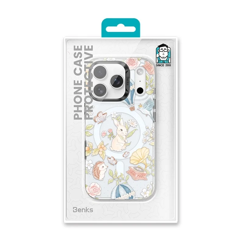 BENKS D1 for iPhone 17 Pro Magnetic Case Garden Series TPU TPE PC Phone Cover Compatible with MagSafe - Forest Legend