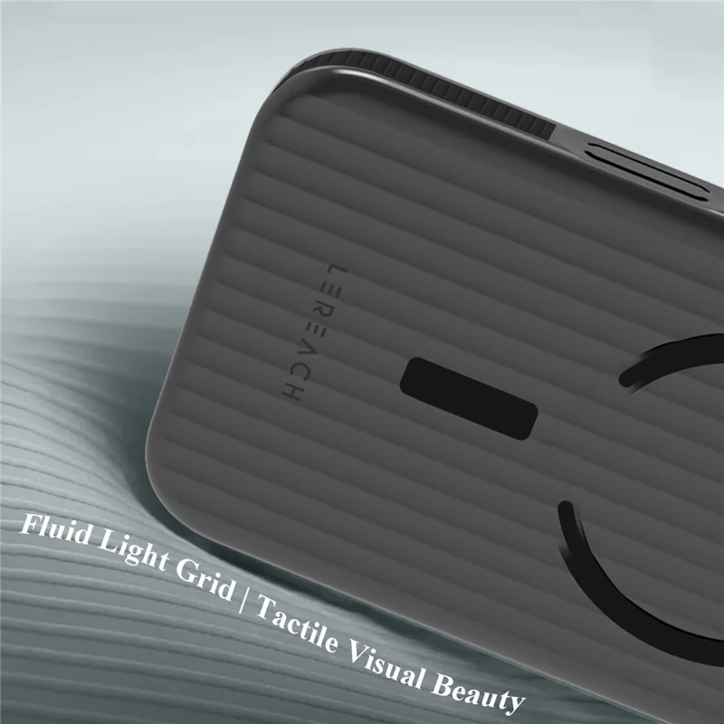 LEREACH TOC Series for iPhone 17 Pro Max Case Flowing Grid PC Phone Cover Compatible with MagSafe - Black