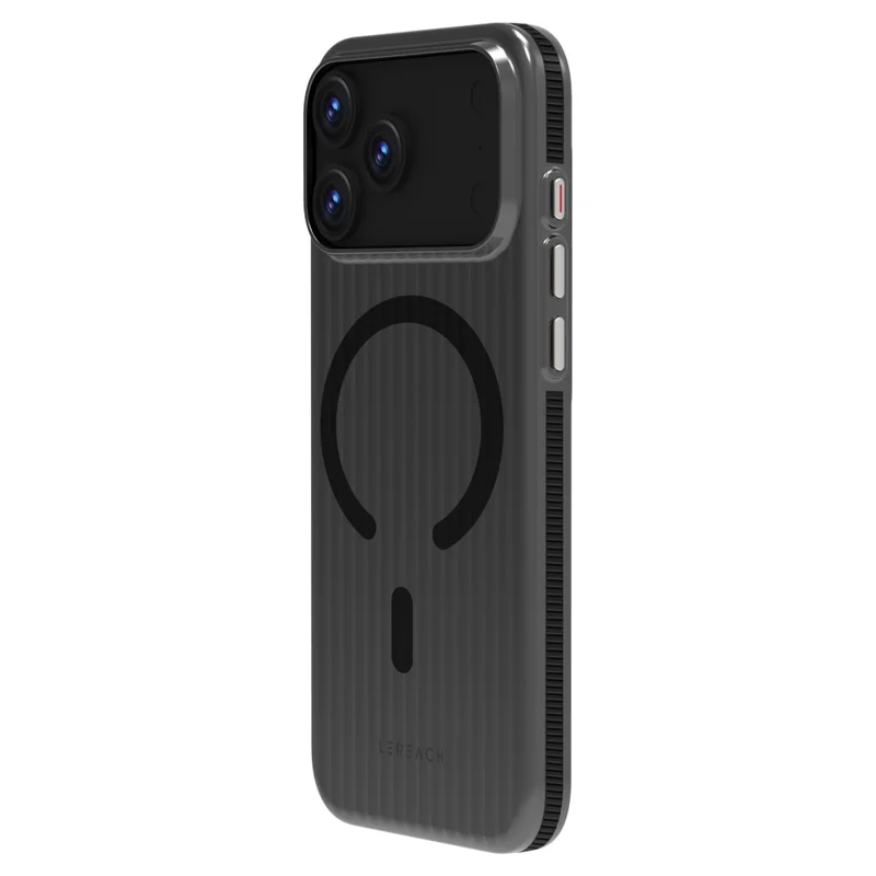 LEREACH TOC Series for iPhone 17 Pro Max Case Flowing Grid PC Phone Cover Compatible with MagSafe - Black