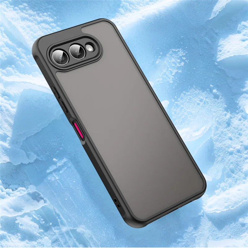 For T-Mobile T Phone 3  /  REVVL 8 Case Drop Proof Airbags Frosted Translucent PC + TPU Phone Back Cover - Black