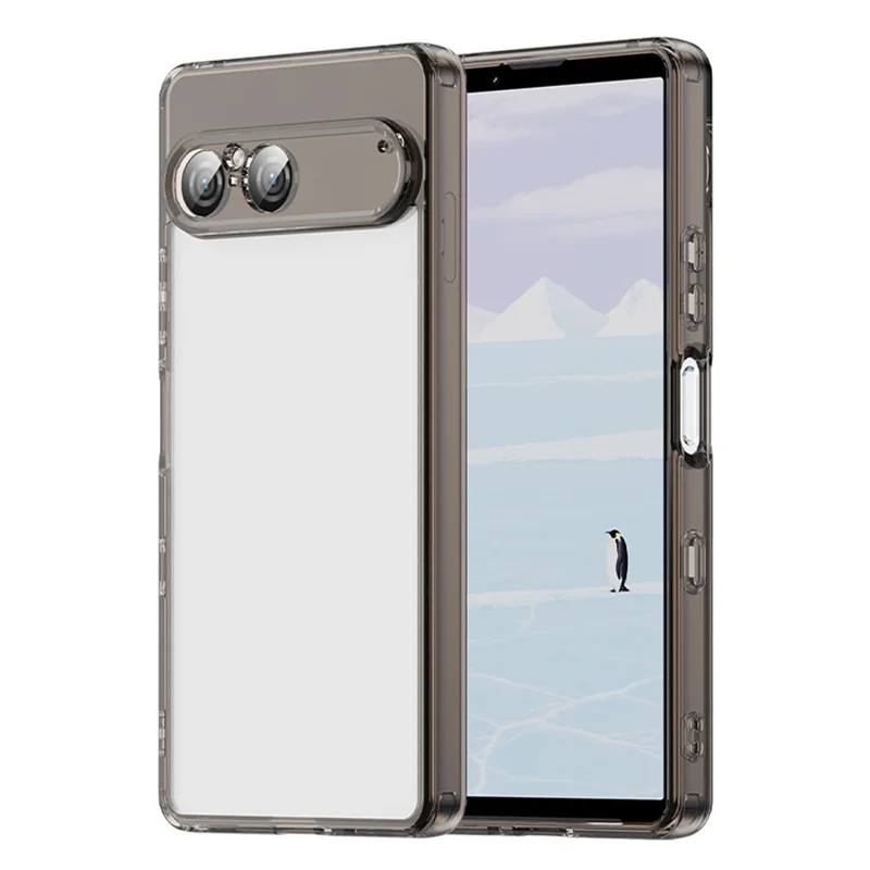 For Sony Xperia 10 VII Case TPU + Acrylic Phone Back Cover Anti Yellowing - Black