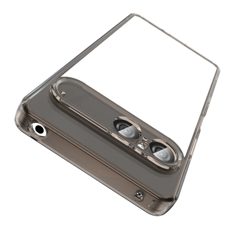 For Sony Xperia 10 VII Case TPU + Acrylic Phone Back Cover Anti Yellowing - Black