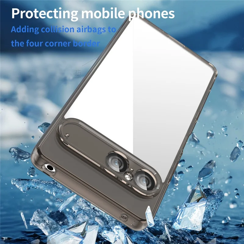 For Sony Xperia 10 VII Case TPU + Acrylic Phone Back Cover Anti Yellowing - Black