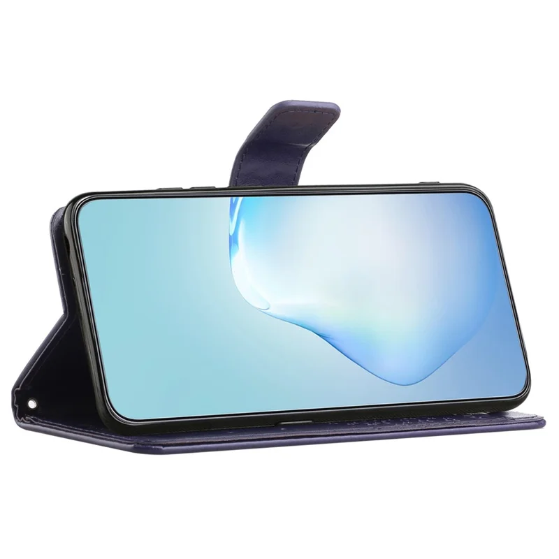 For Xiaomi Redmi Note 15 5G (Global) Case PU Leather Owl Tree Imprinted Wallet Phone Cover with Strap - Dark Blue