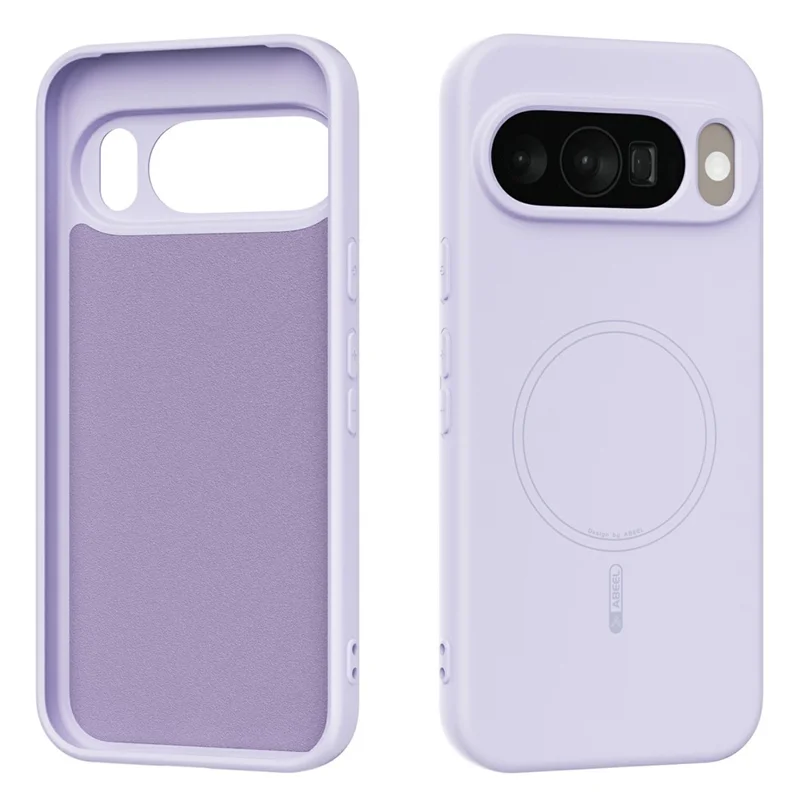 ABEEL For Google Pixel 10 Pro  /  Pixel 10 Magnetic Case Skin Touch Liquid Silicone Phone Back Cover - Purple