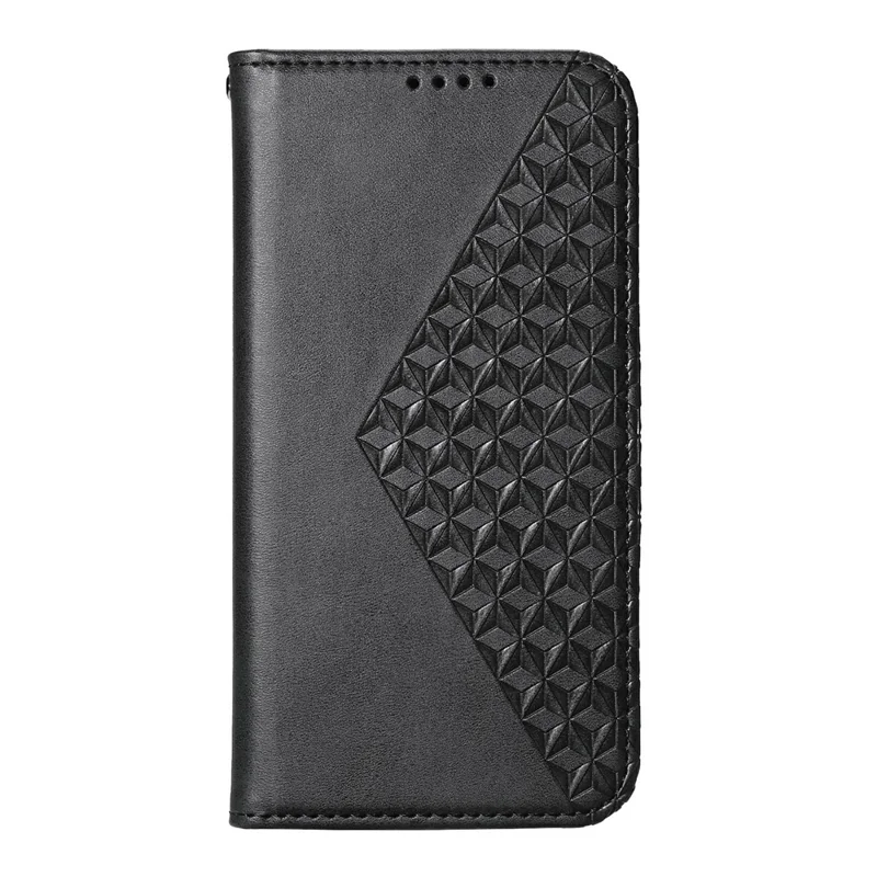 For Xiaomi Redmi A5 NFC (EU) (173.45mm) Case Calf Texture PU Leather Wallet Phone Cover with Wrist Strap - Black