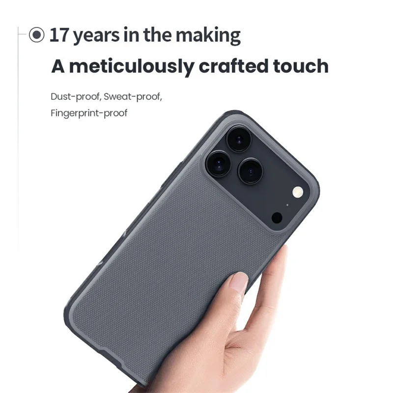 NILLKIN Super Frosted Shield Pro For iPhone 17 Pro Max Case Matte PC TPU Clear Black Phone Back Cover