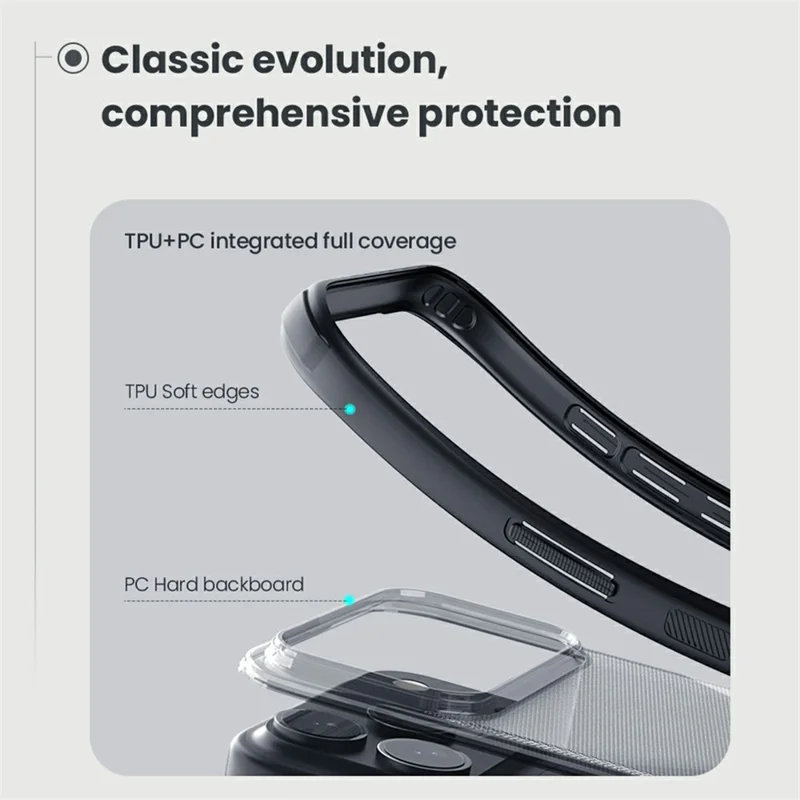 NILLKIN Super Frosted Shield Pro For iPhone 17 Pro Max Case Matte PC TPU Clear Black Phone Back Cover