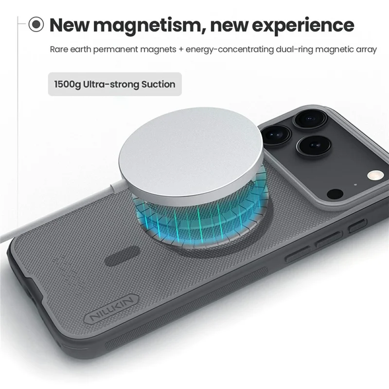 NILLKIN Super Frosted Shield Pro for iPhone 17 Pro Max Magnetic Case Matte PC TPU Clear Black Phone Back Cover