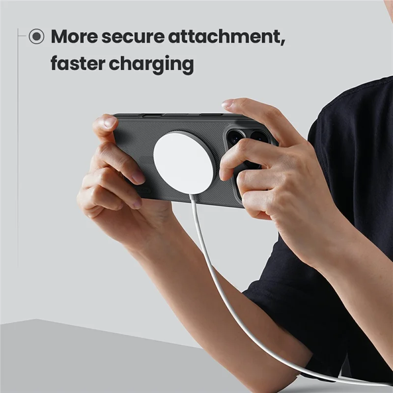 NILLKIN Super Frosted Shield Pro for iPhone 17 Pro Max Magnetic Case Matte PC TPU Clear Black Phone Back Cover