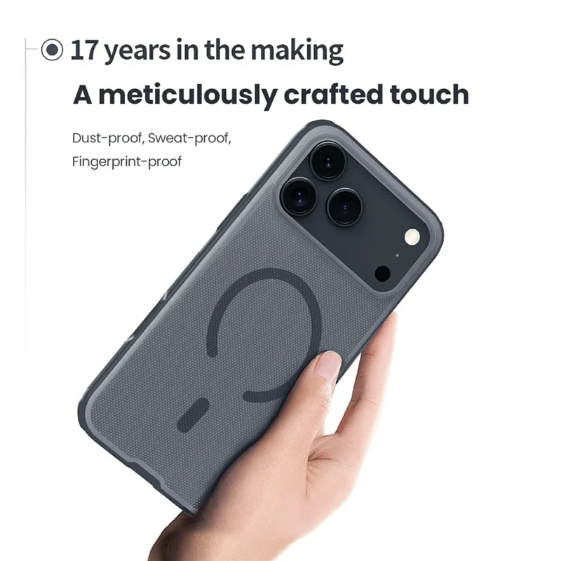 NILLKIN Super Frosted Shield Pro for iPhone 17 Pro Max Magnetic Case Matte PC TPU Clear Black Phone Back Cover