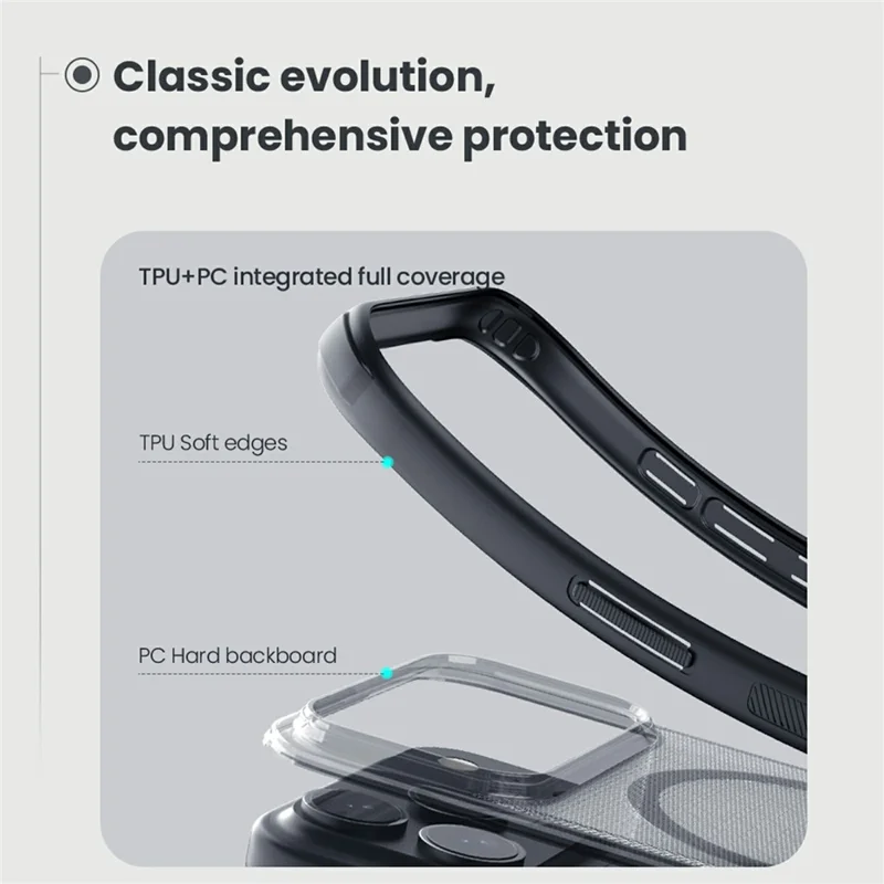 NILLKIN Super Frosted Shield Pro for iPhone 17 Pro Max Magnetic Case Matte PC TPU Clear Black Phone Back Cover