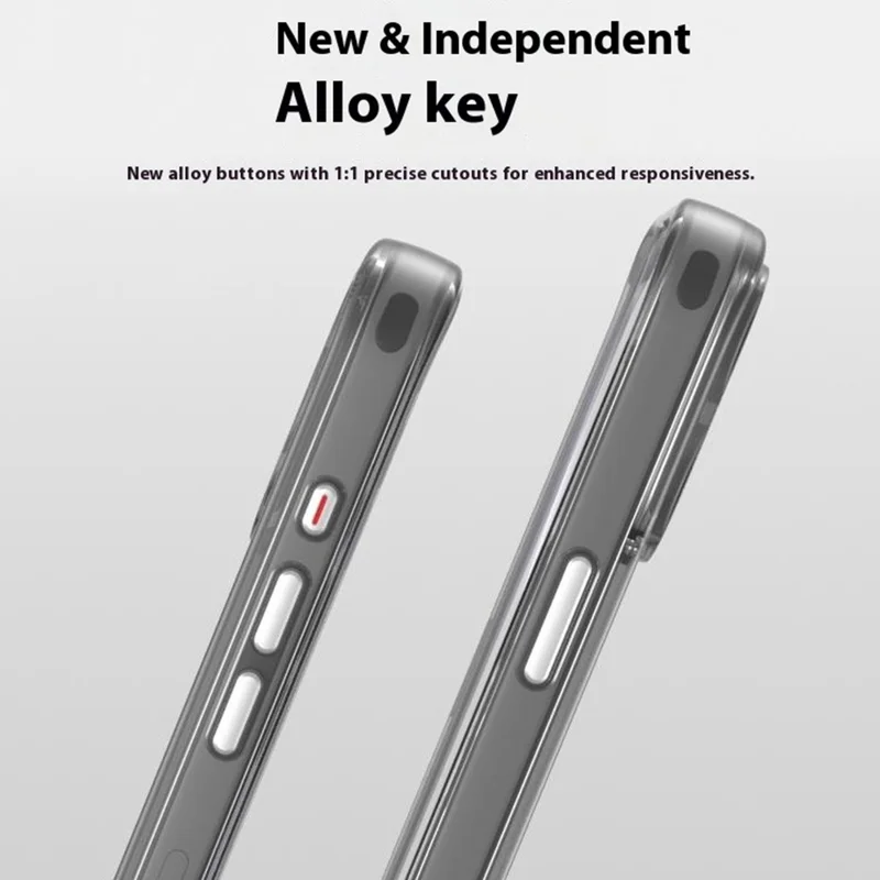 For iPhone 16 Pro Max Case High Transparency PC + TPU Phone Cover - Transparent Black