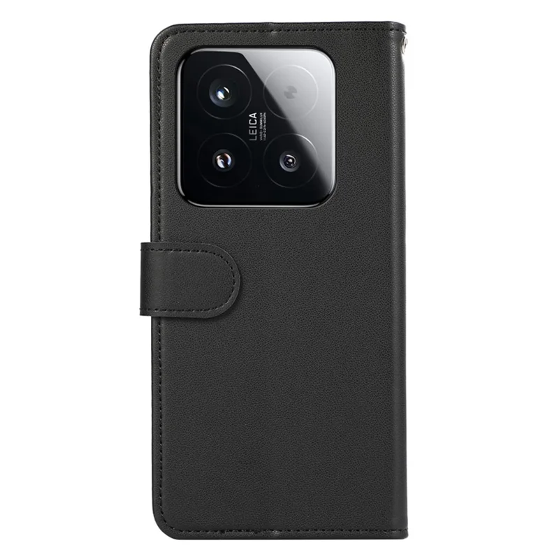 For Xiaomi 15T Case RFID Blocking Flip Leather Phone Cover - Black