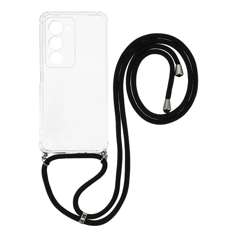 For Xiaomi Redmi 15 4G (EU) (171mm) / 5G (EU) (171mm) Case Reinforced Corner TPU Clear Phone Cover with Lanyard