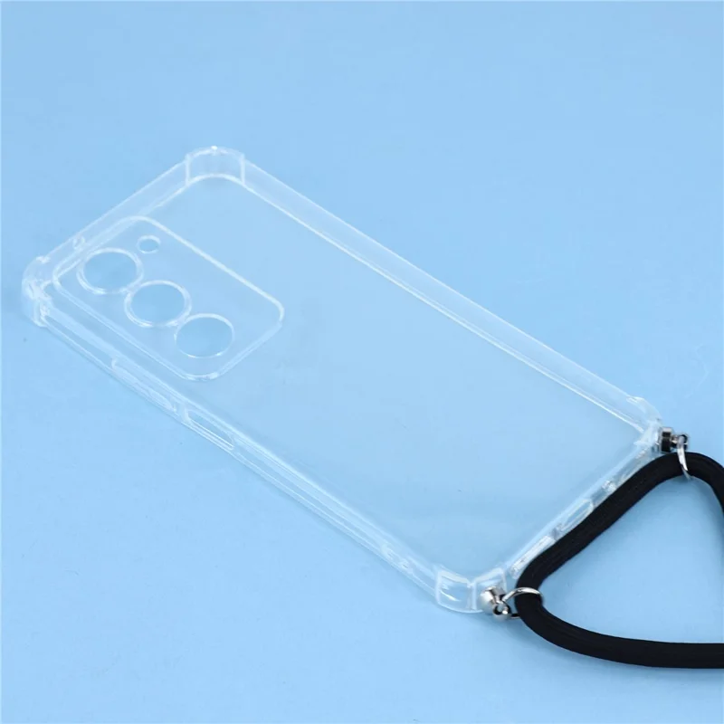 For Xiaomi Redmi 15 4G (EU) (171mm) / 5G (EU) (171mm) Case Reinforced Corner TPU Clear Phone Cover with Lanyard