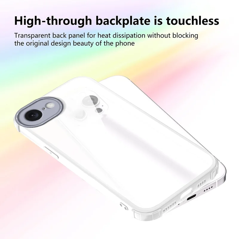 For iPhone 16e Case Reinforced Corner Shockproof TPU + Acrylic Phone Cover - White