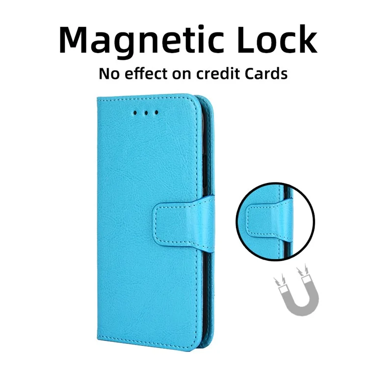 Per Honor X8 5G / X6 4G Custodia magnetica in pelle PU goffrata con stand Custodia interna in TPU a prova di caduta - Azzurro pastello 