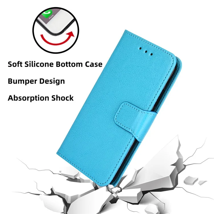 Per Honor X8 5G / X6 4G Custodia magnetica in pelle PU goffrata con stand Custodia interna in TPU a prova di caduta - Azzurro pastello 