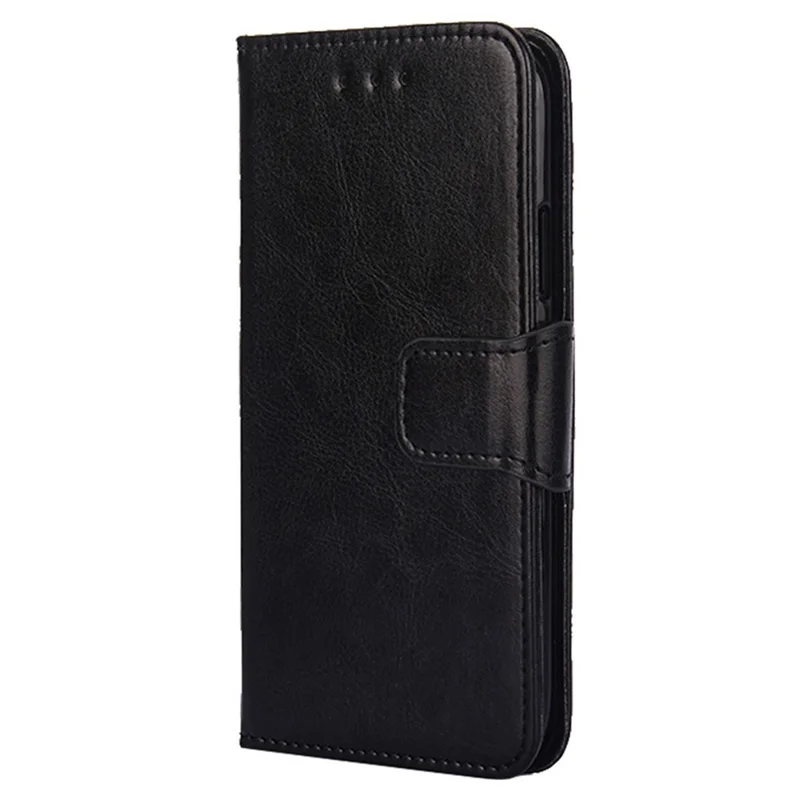 For Honor X8 5G / X6 4G Textured PU Leather Magnetic Clasp Phone Case Wallet Stand Drop-proof Inner TPU Cover - Black