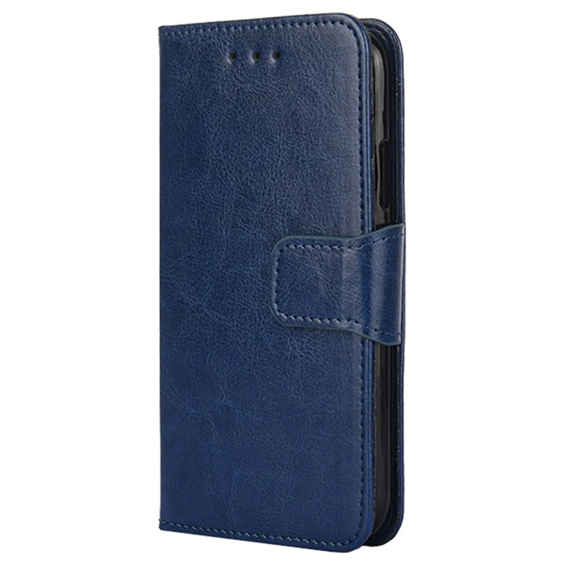 For Honor X8 5G / X6 4G Textured PU Leather Magnetic Clasp Phone Case Wallet Stand Drop-proof Inner TPU Cover - Sapphire