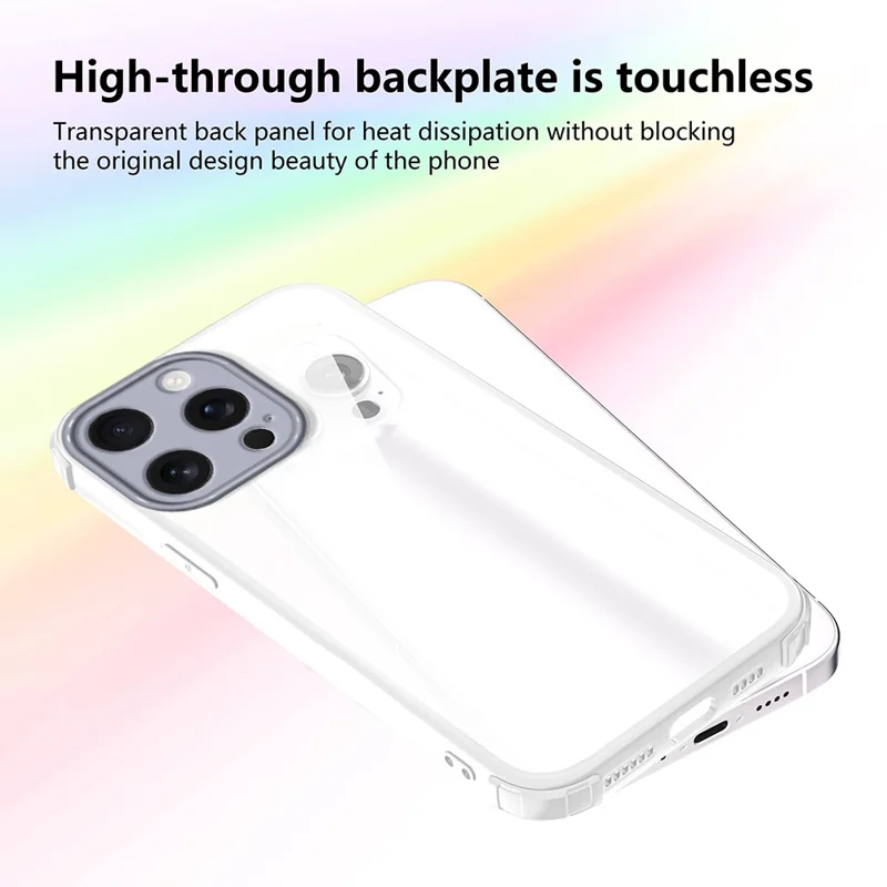 For iPhone 13 Pro Max Case Reinforced Corner Shockproof TPU + Acrylic Phone Cover - White
