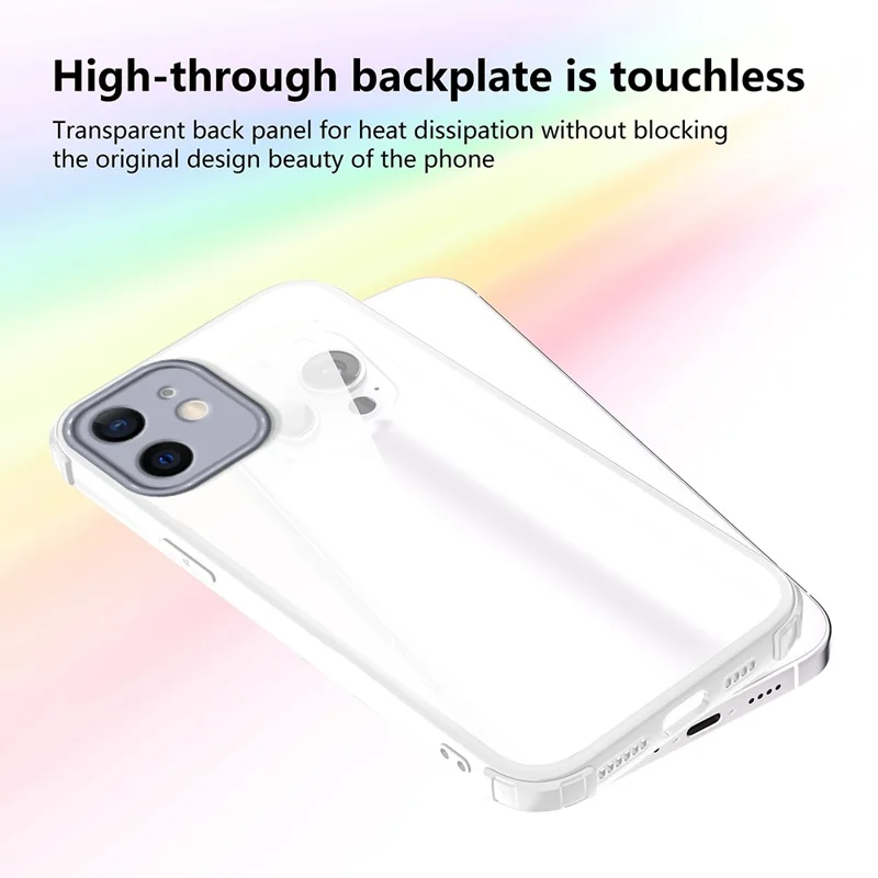 For iPhone 11 Case Reinforced Corner Shockproof TPU + Acrylic Phone Cover - White