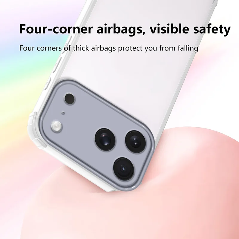 For iPhone 17 Pro Max Case Reinforced Corner Shockproof TPU + Acrylic Phone Cover - White
