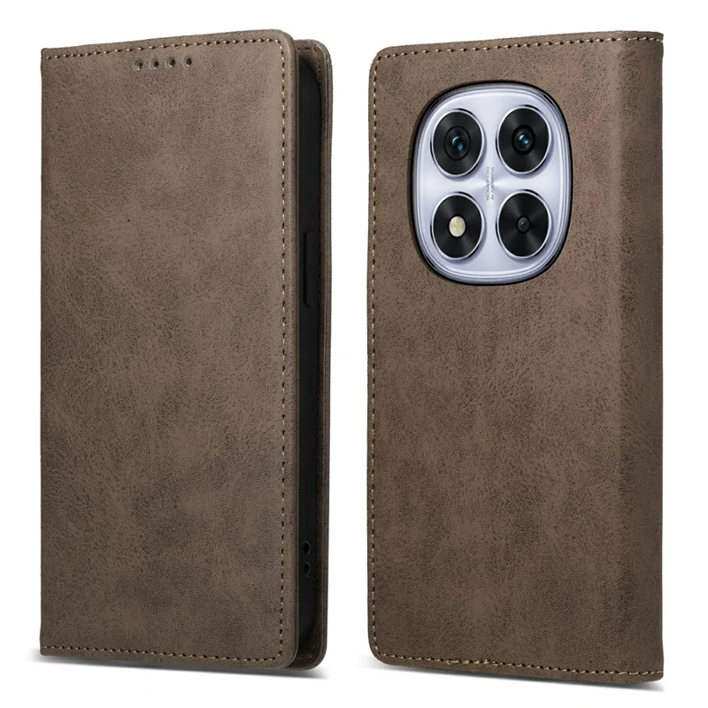 For Xiaomi Redmi Note 15 5G (Global) Wallet Case RFID Blocking PU Leather Phone Cover - Brown