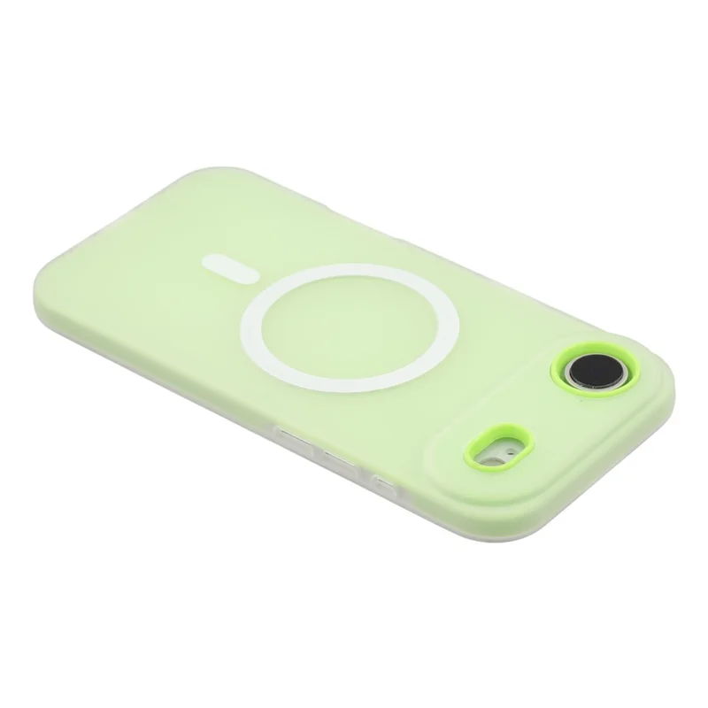 For iPhone Air Case Compatible with MagSafe PC + TPU Frosted Phone Cover Large Camera Cutout - Green