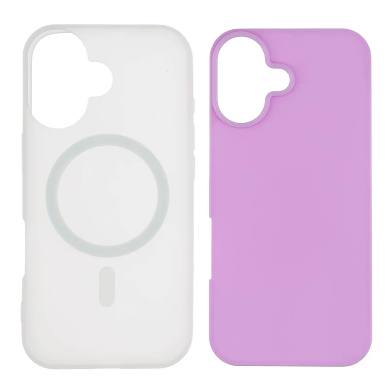 For iPhone 17 Case Compatible with MagSafe PC + TPU Frosted Phone Cover - Purple