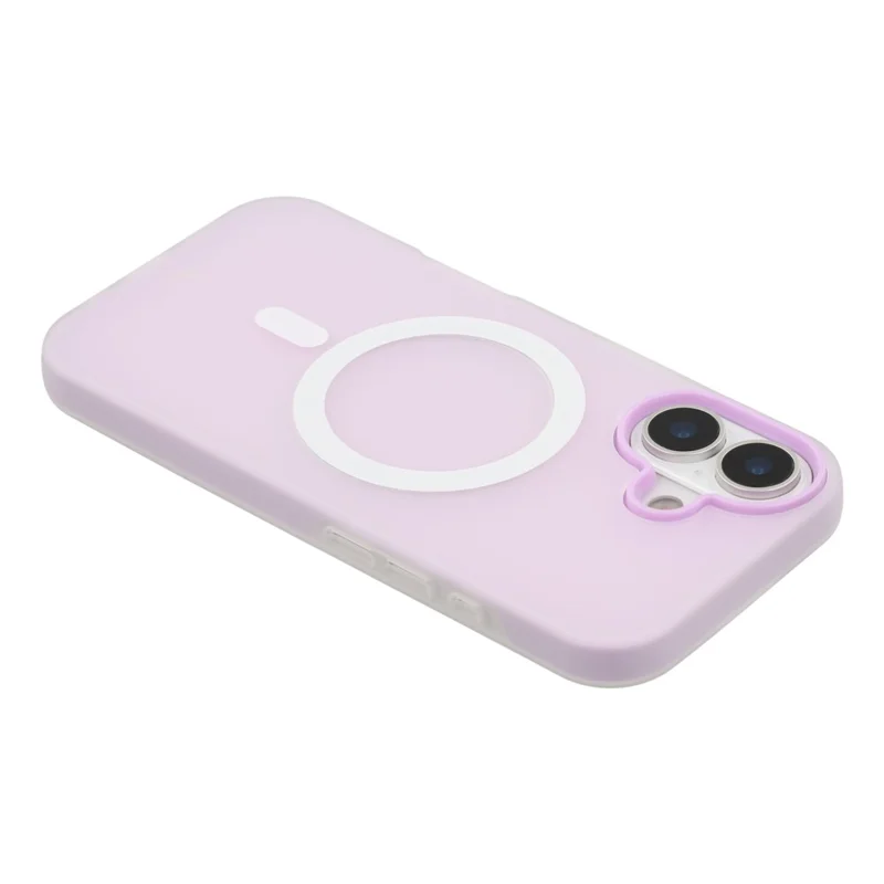 For iPhone 17 Case Compatible with MagSafe PC + TPU Frosted Phone Cover - Purple