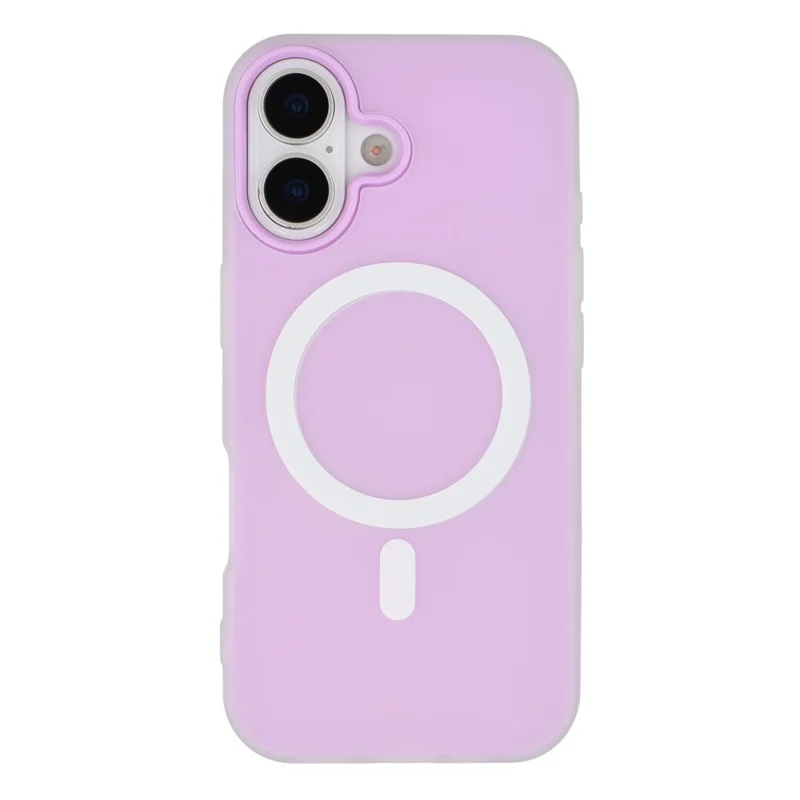 For iPhone 16 Case Compatible with MagSafe PC + TPU Frosted Phone Cover - Purple