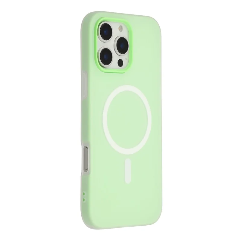 For iPhone 16 Pro Max Case Compatible with MagSafe PC + TPU Frosted Phone Cover - Green