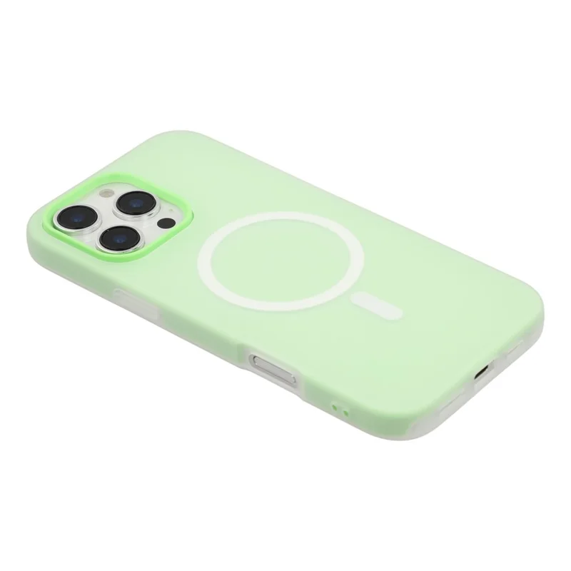 For iPhone 16 Pro Max Case Compatible with MagSafe PC + TPU Frosted Phone Cover - Green