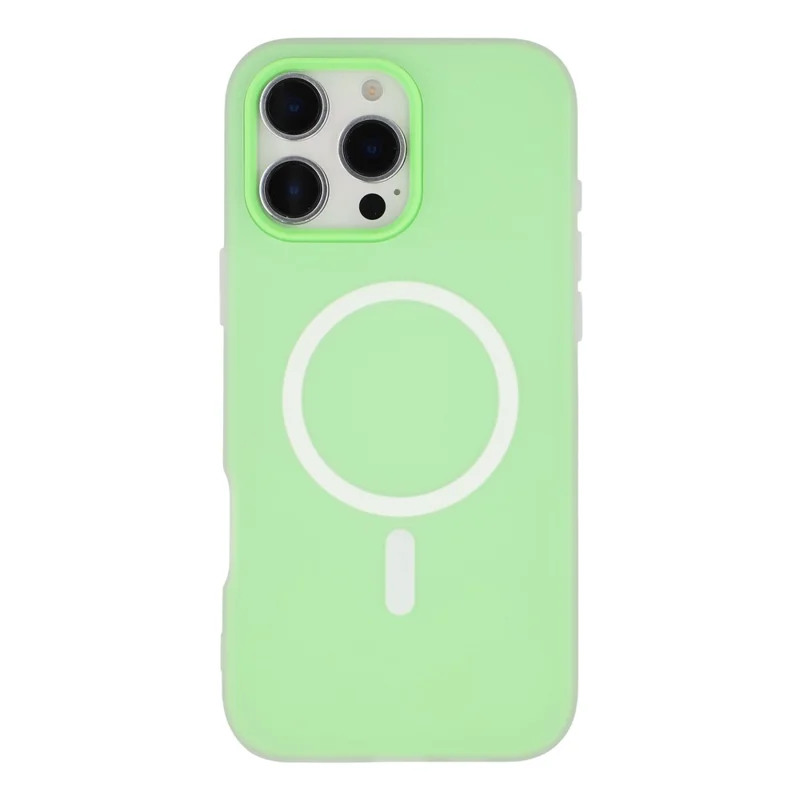 For iPhone 16 Pro Case Compatible with MagSafe PC + TPU Frosted Phone Cover - Green