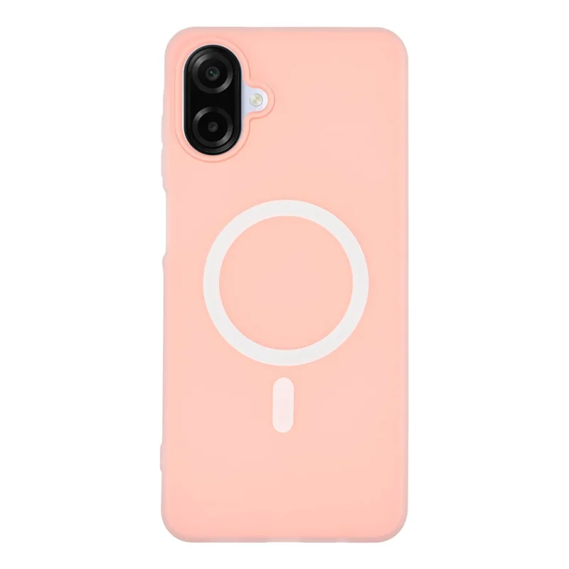 For Samsung Galaxy A05 4G Magnetic Case PC + TPU Frosted Phone Cover - Pink