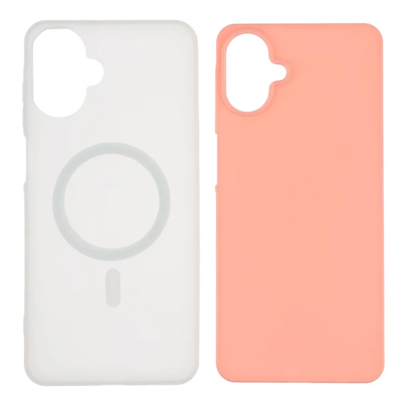 For Samsung Galaxy A05 4G Magnetic Case PC + TPU Frosted Phone Cover - Pink