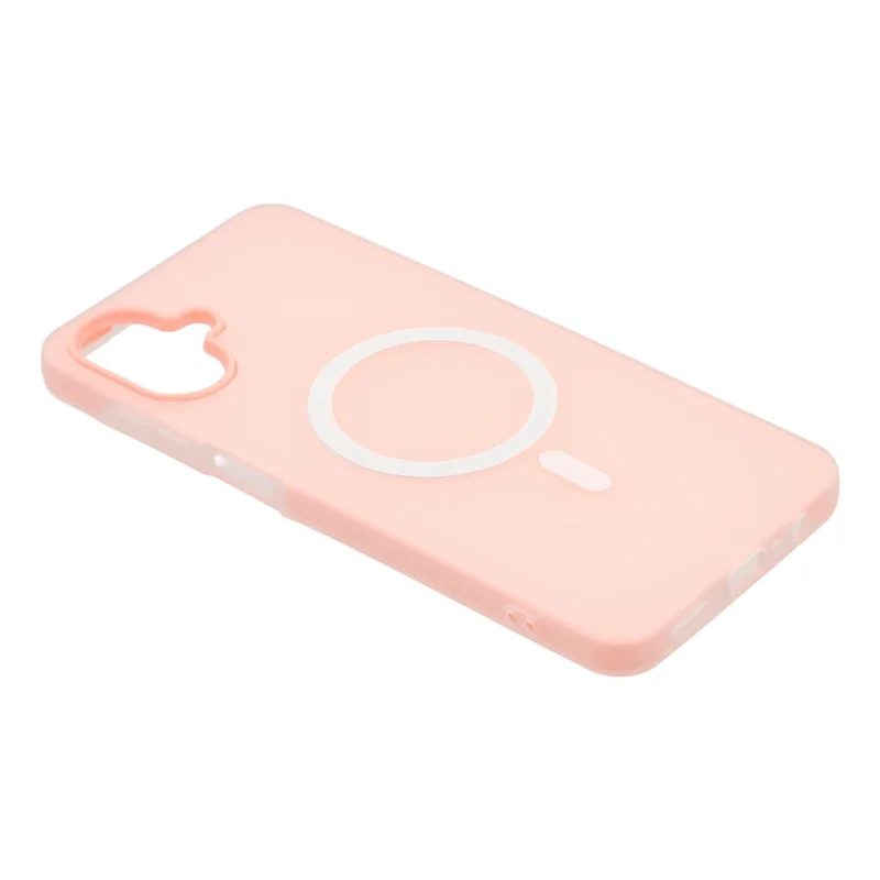 For Samsung Galaxy A05 4G Magnetic Case PC + TPU Frosted Phone Cover - Pink