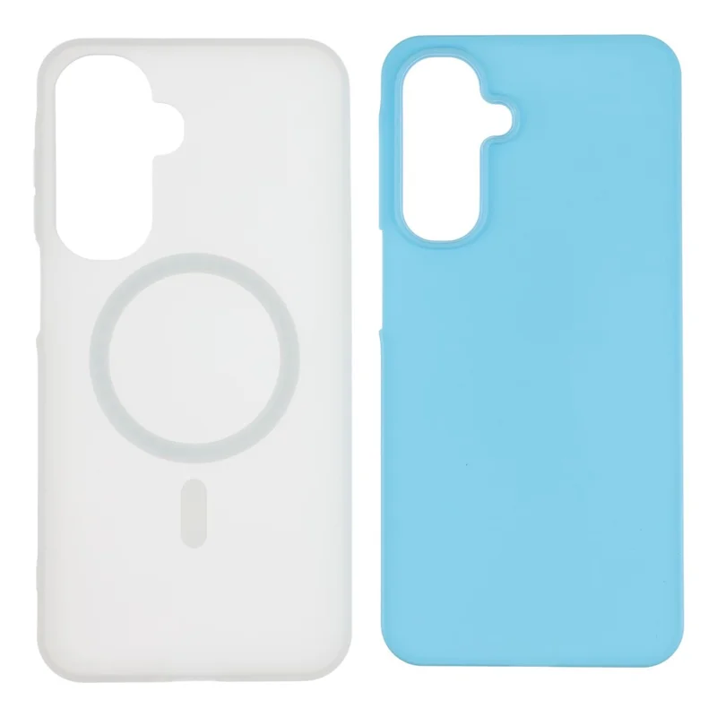 For Samsung Galaxy S25 FE Magnetic Case PC + TPU Frosted Phone Cover - Blue