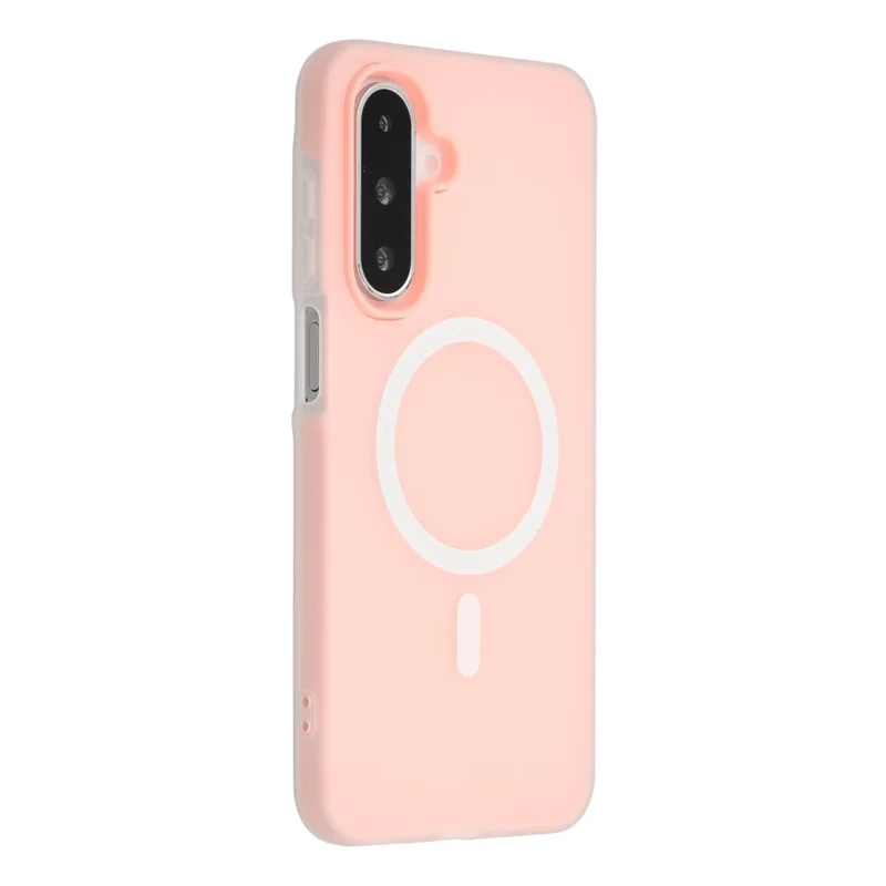 For Samsung Galaxy A56 5G Magnetic Case PC + TPU Frosted Phone Cover - Pink