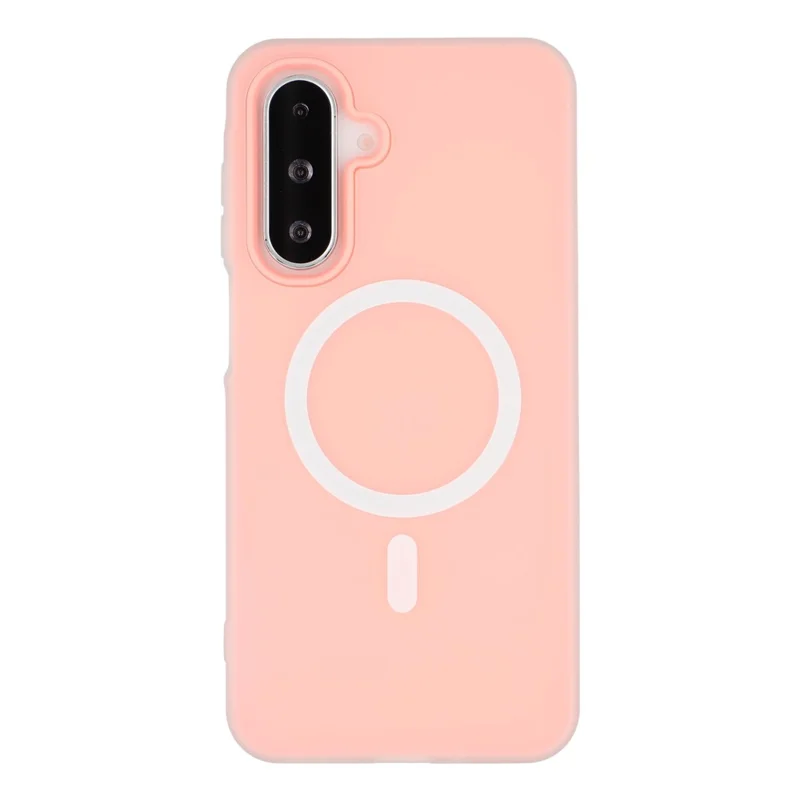 For Samsung Galaxy A56 5G Magnetic Case PC + TPU Frosted Phone Cover - Pink
