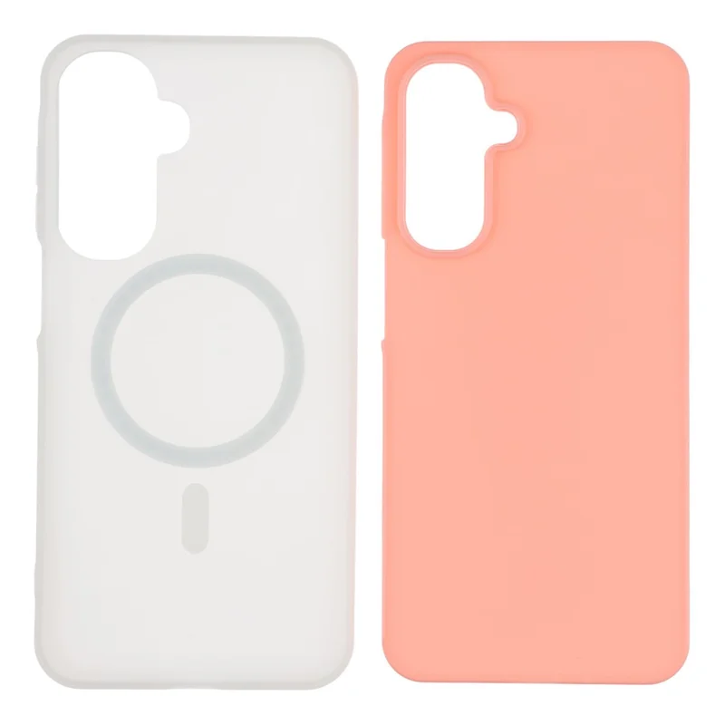 For Samsung Galaxy A56 5G Magnetic Case PC + TPU Frosted Phone Cover - Pink