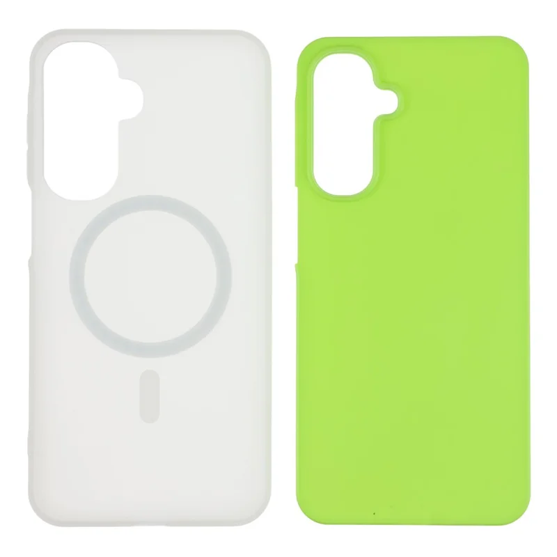 For Samsung Galaxy A35 5G Magnetic Case PC + TPU Frosted Phone Cover - Green